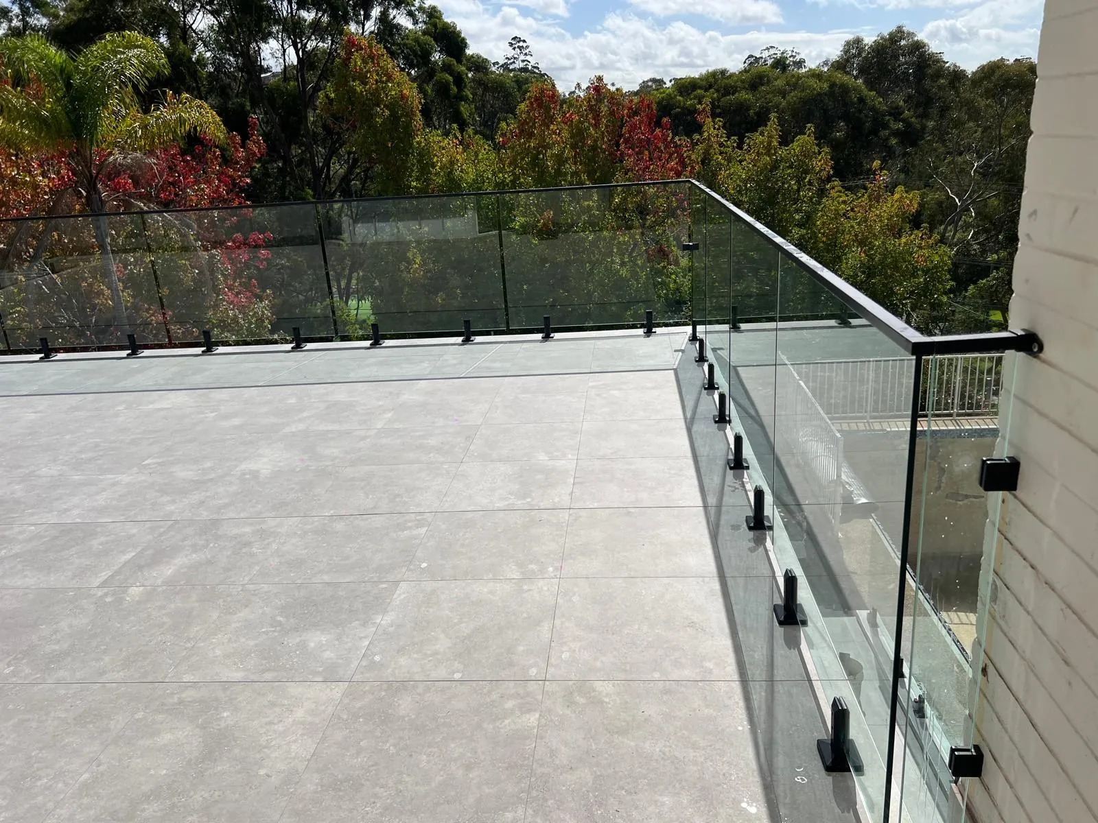Completed terrace with glass balustrade, East Killara