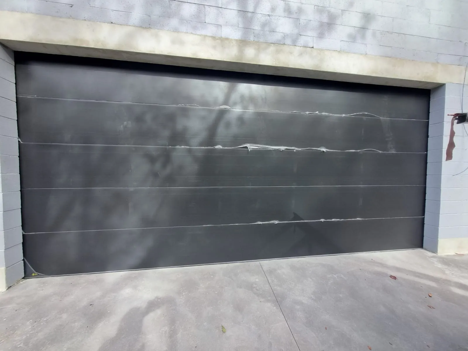 Completed garage with panel door