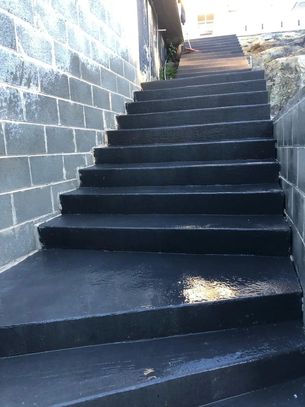 Finished entry stairs