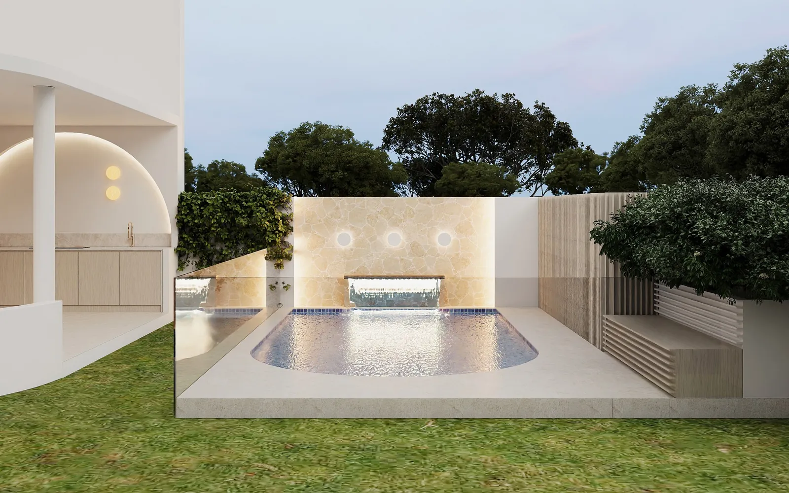 Proposed terrace residences with pool, Miranda